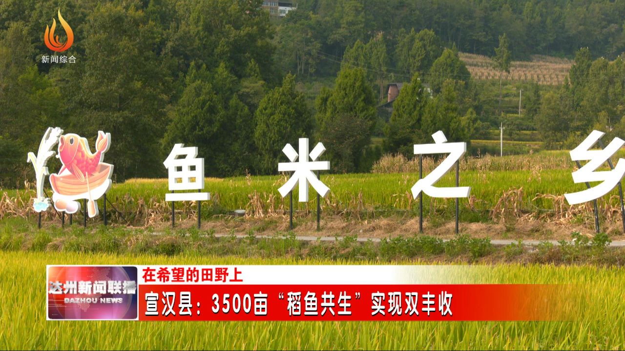 67宣汉县3500亩稻鱼共生实现双丰收