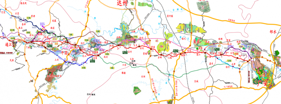 镇广高速渠县段线路图图片