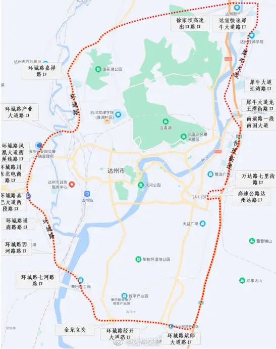 达州环城路二期线路图图片